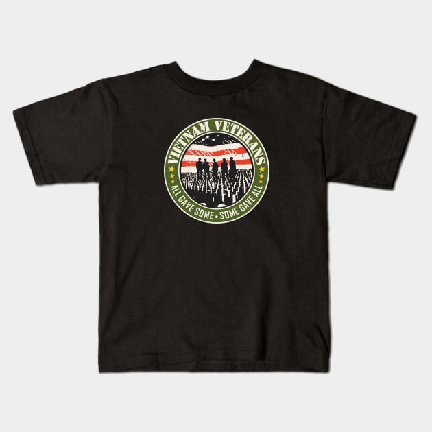 Vietnam Veterans Kids T-Shirt by Etopix